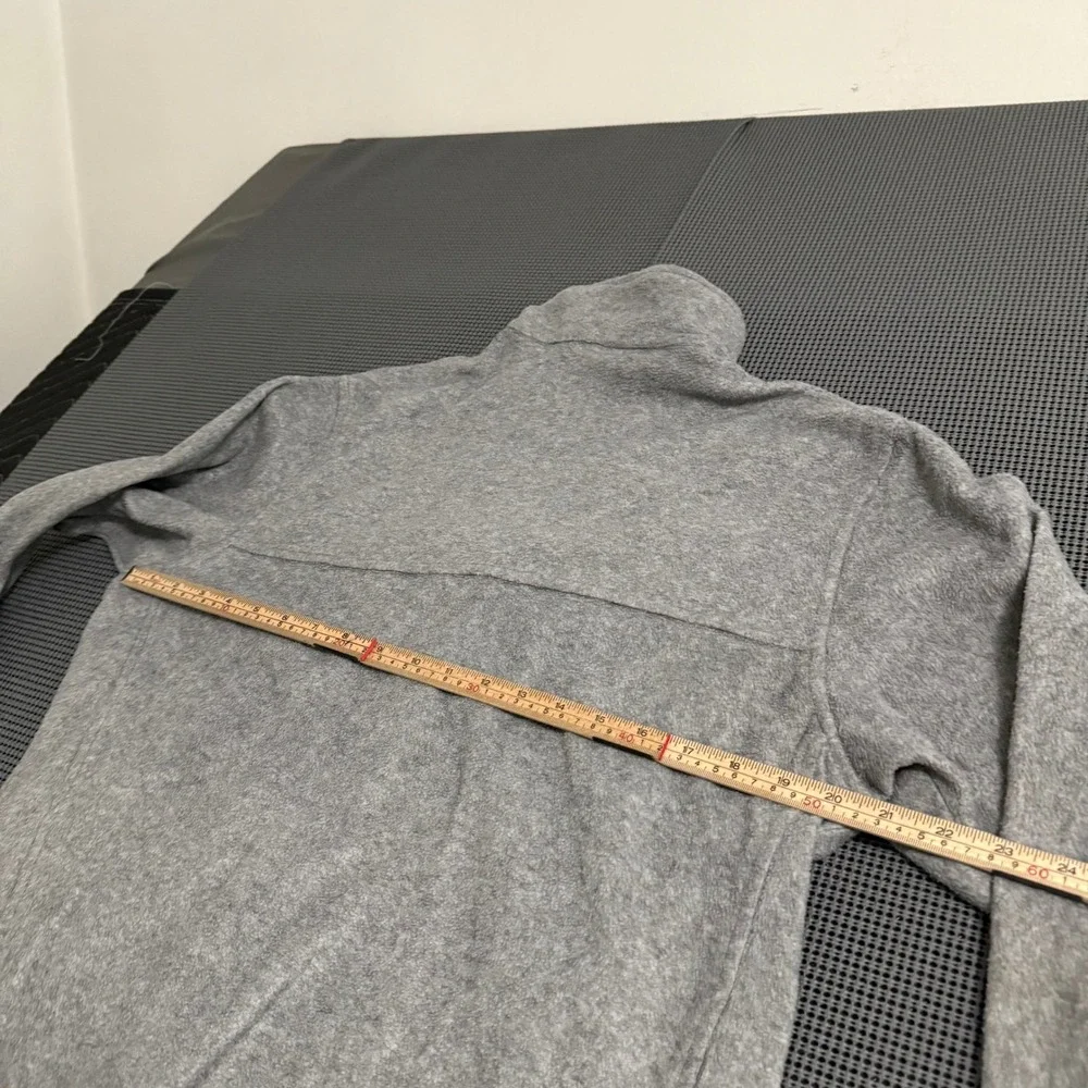 Columbia Mens Gray Full Zip Fleece Jacket Mock Neck Steens Mountain Medium